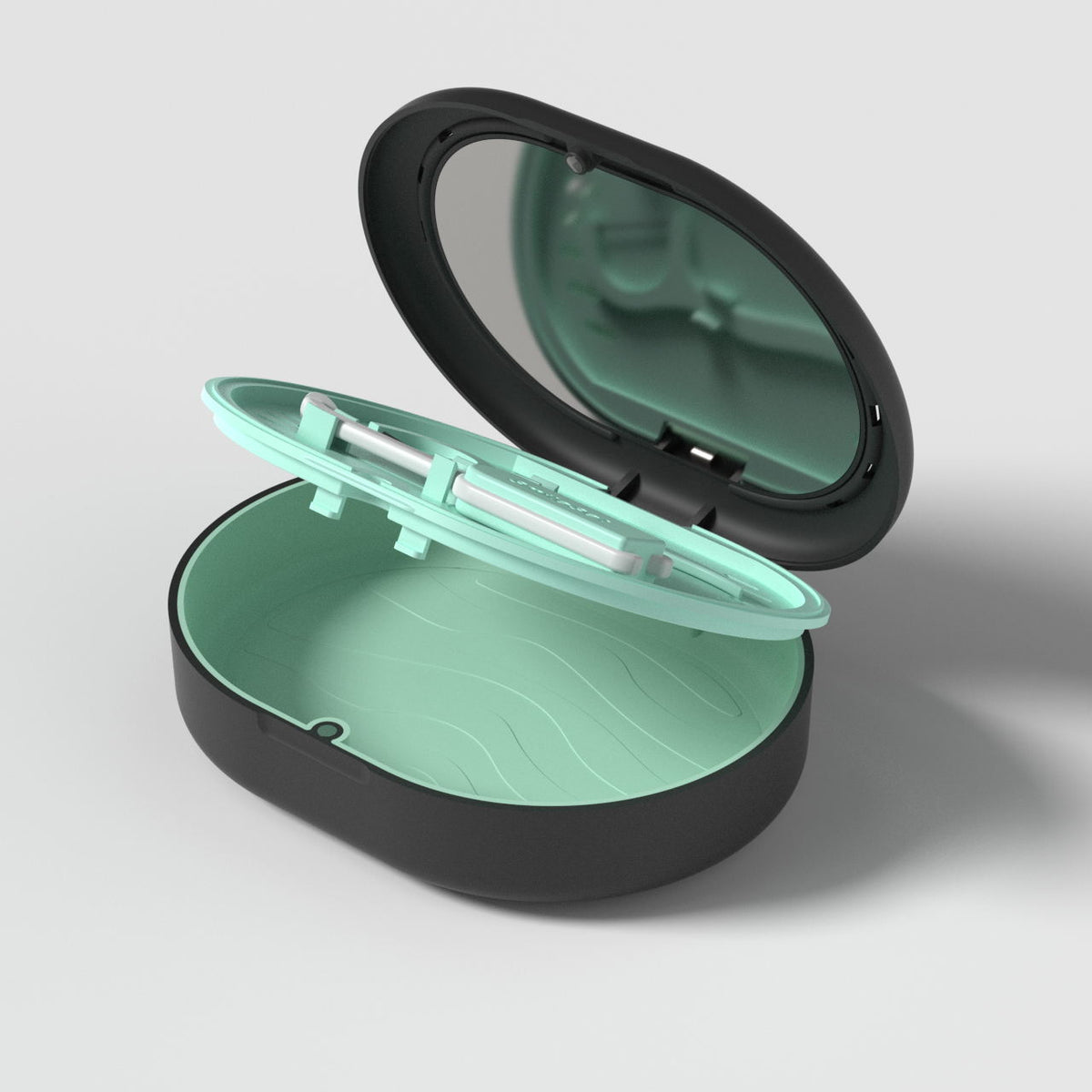 Vented Case with Mirror, Removal Tool & Floss Storage