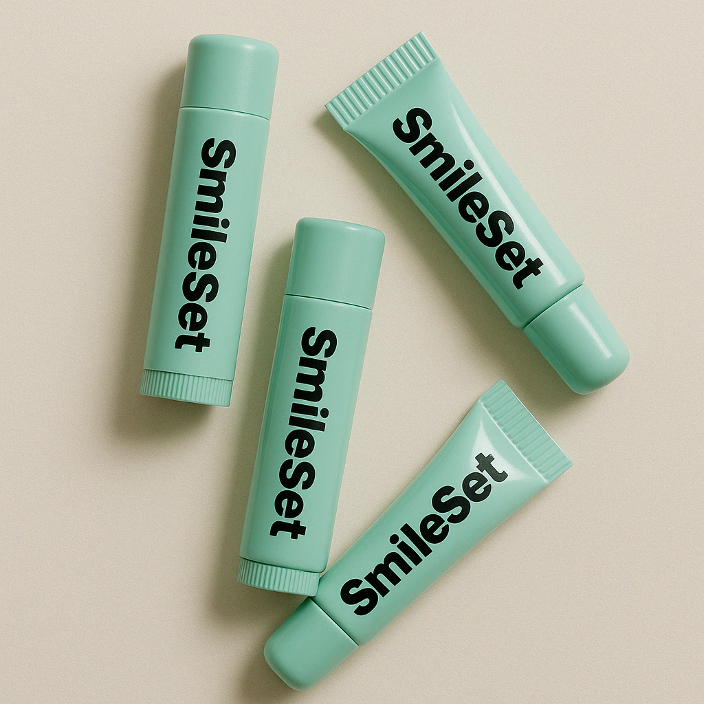 SmileSet lip balm and lip gloss duo 4-pack