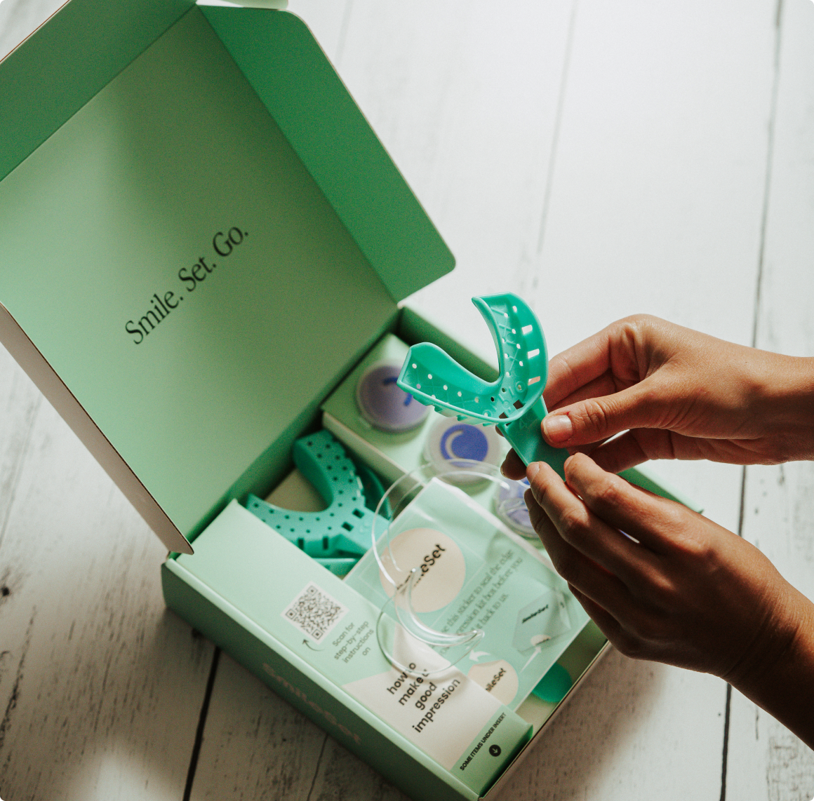 Opening a SmileSet impression kit