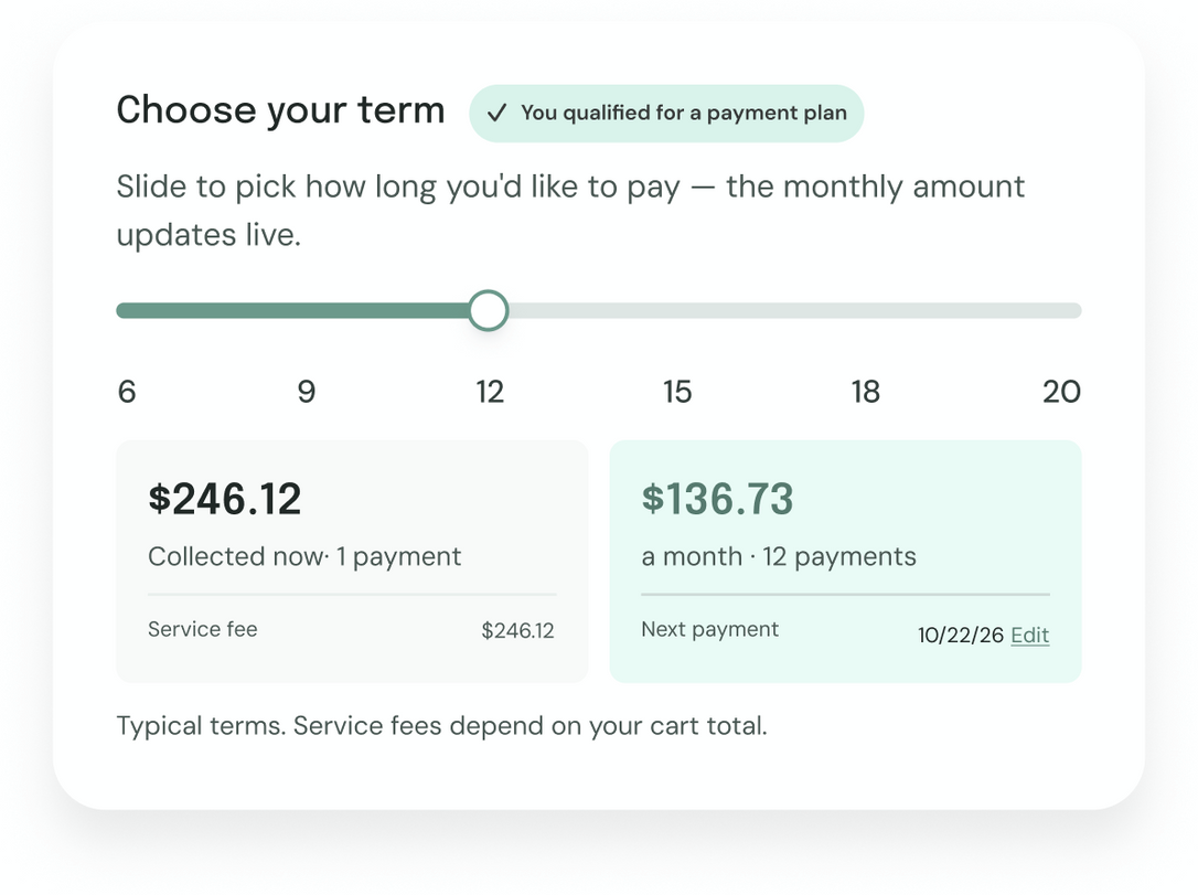 Example SmilePay term picker