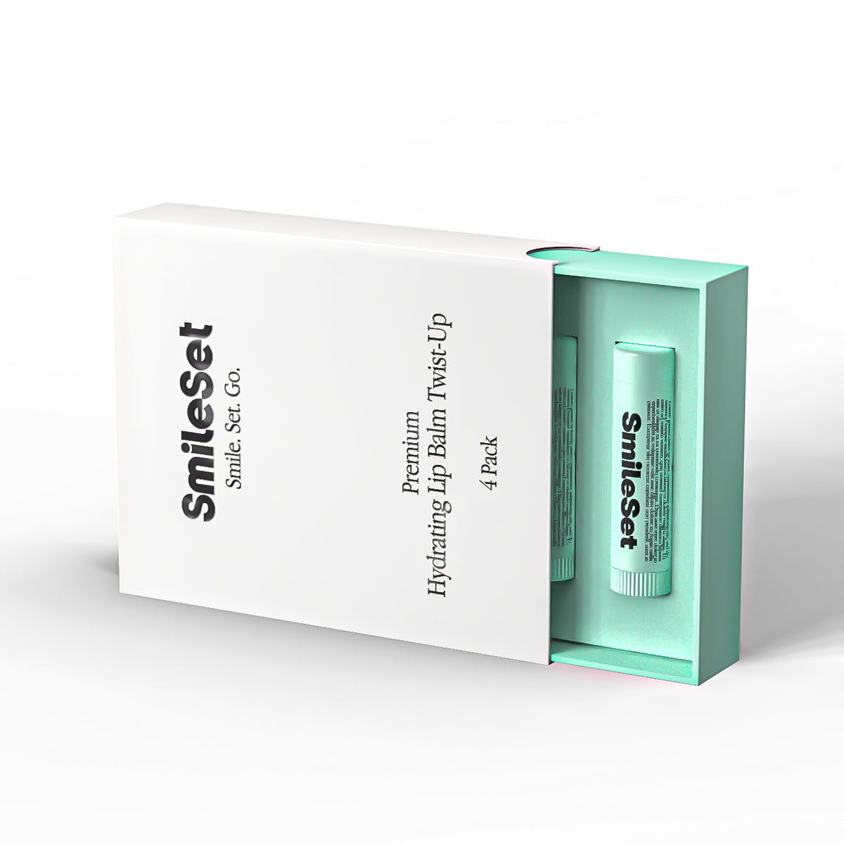 SmileSet twist-up lip balm 4-pack box